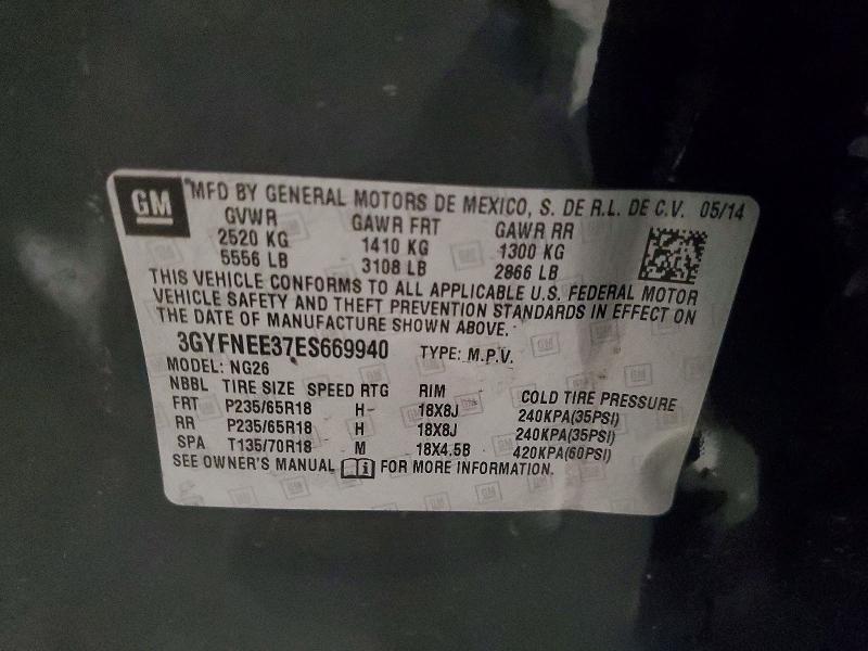 Auction sale of the 2014 Cadillac Srx, vin: 3GYFNEE37ES669940, lot number: 67862586