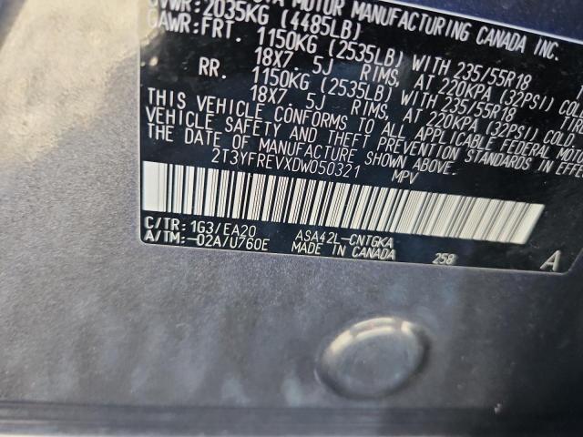 2013 Toyota Rav4 მანქანა იყიდება აუქციონზე, vin: 2T3YFREVXDW050321, აუქციონის ნომერი: 68085826