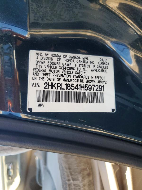 70895796 :رقم المزاد ، 2HKRL18541H597291 vin ، 2001 Honda Odyssey مزاد بيع