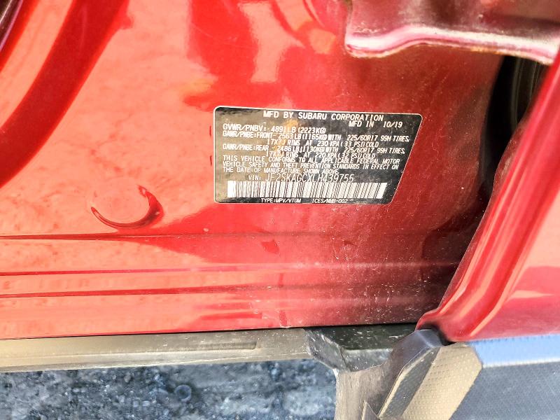 Продаж на аукціоні авто 2020 Subaru Forester, vin: JF2SKAGCXLH439755, номер лоту: 68817366