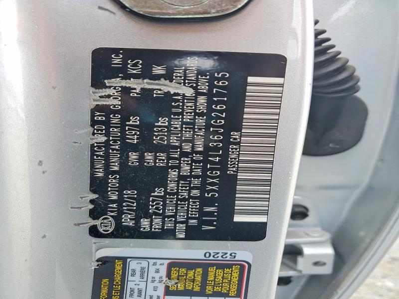2018 Kia Optima მანქანა იყიდება აუქციონზე, vin: 5XXGT4L36JG261765, აუქციონის ნომერი: 67906076
