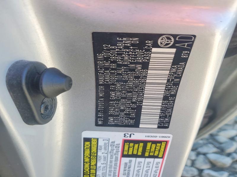 65361866 :رقم المزاد ، 2T1BU4EE5DC967966 vin ، 2013 Toyota Corolla مزاد بيع