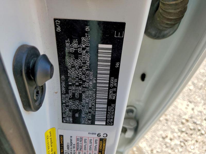2012 Toyota 4runner მანქანა იყიდება აუქციონზე, vin: JTEZU5JR3C5044714, აუქციონის ნომერი: 67980136