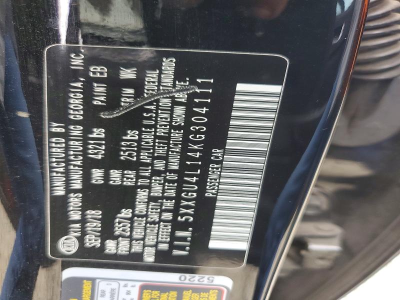 Aukcja sprzedaży 2019 Kia Optima, vin: 5XXGU4L14KG304111, numer aukcji: 67334226