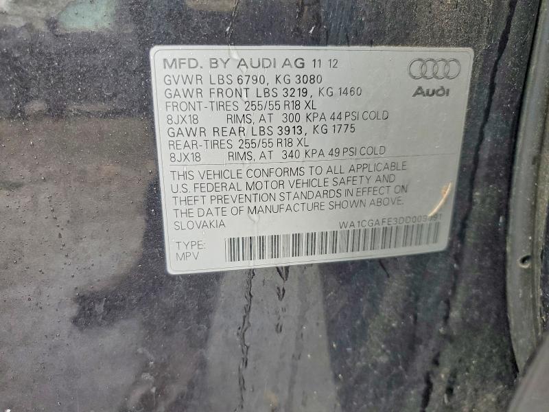 Aukcja sprzedaży 2013 Audi Q7, vin: WA1CGAFE3DD009091, numer aukcji: 67967546