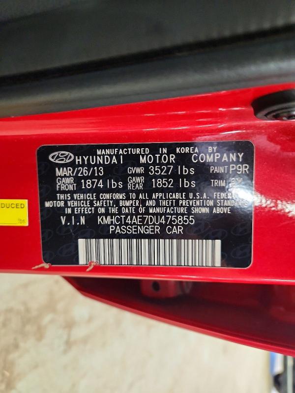 Aukcja sprzedaży 2013 Hyundai Accent, vin: KMHCT4AE7DU475855, numer aukcji: 70445686
