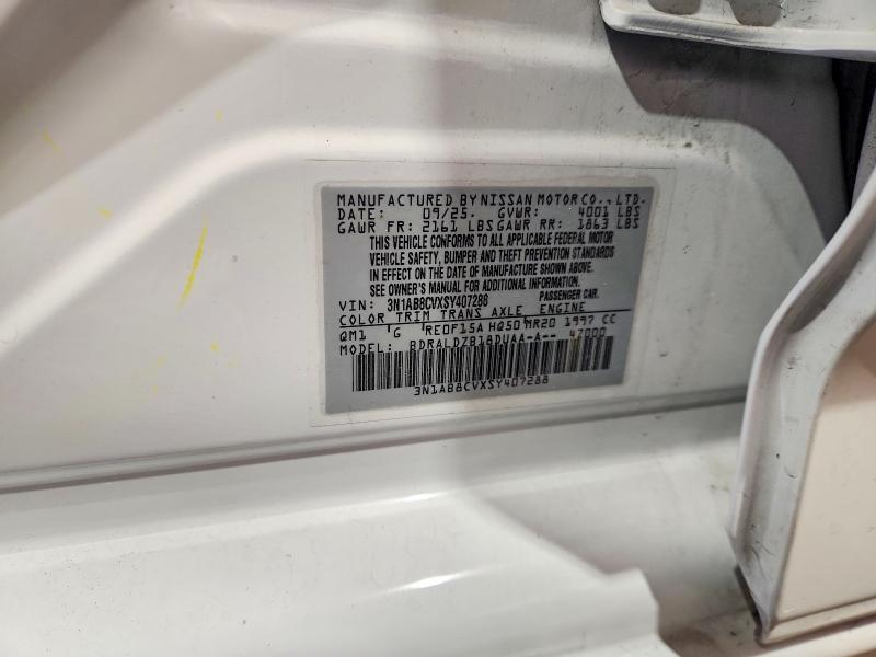 Aukcja sprzedaży 2025 Nissan Sentra, vin: 3N1AB8CVXSY407288, numer aukcji: 70726986