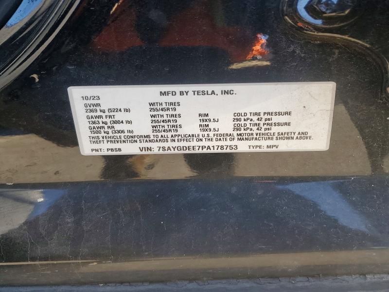 68841306 :رقم المزاد ، 7SAYGDEE7PA178753 vin ، 2023 Tesla Model Y مزاد بيع