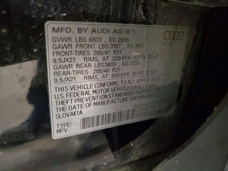 Aukcja sprzedaży 2017 Audi Q7, vin: WA1VAAF77HD020757, numer aukcji: 69142966