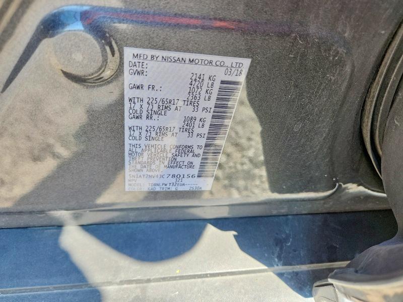 Aukcja sprzedaży 2018 Nissan Rogue, vin: 5N1AT2MV4JC780156, numer aukcji: 68935856