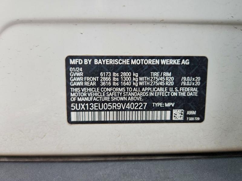 Aukcja sprzedaży 2024 Bmw X5, vin: 5UX13EU05R9V40227, numer aukcji: 70476506