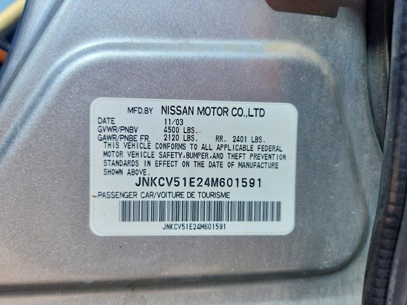 Продаж на аукціоні авто 2004 Infiniti G35, vin: JNKCV51E24M601591, номер лоту: 69809666
