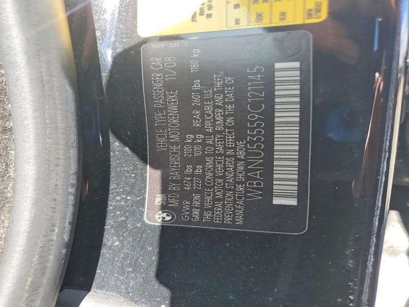 67460726 :رقم المزاد ، WBANU53559C121145 vin ، 2009 Bmw 528 مزاد بيع