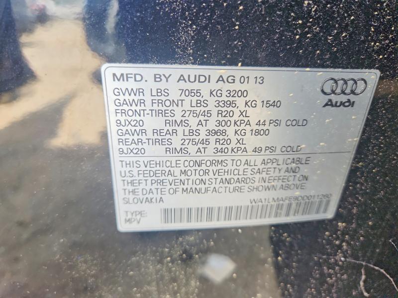 Продаж на аукціоні авто 2013 Audi Q7, vin: WA1LMAFE9DD011260, номер лоту: 67771146
