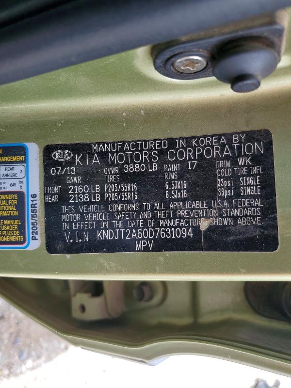Продажа на аукционе авто 2013 Kia Soul, vin: KNDJT2A60D7631094, номер лота: 68214756