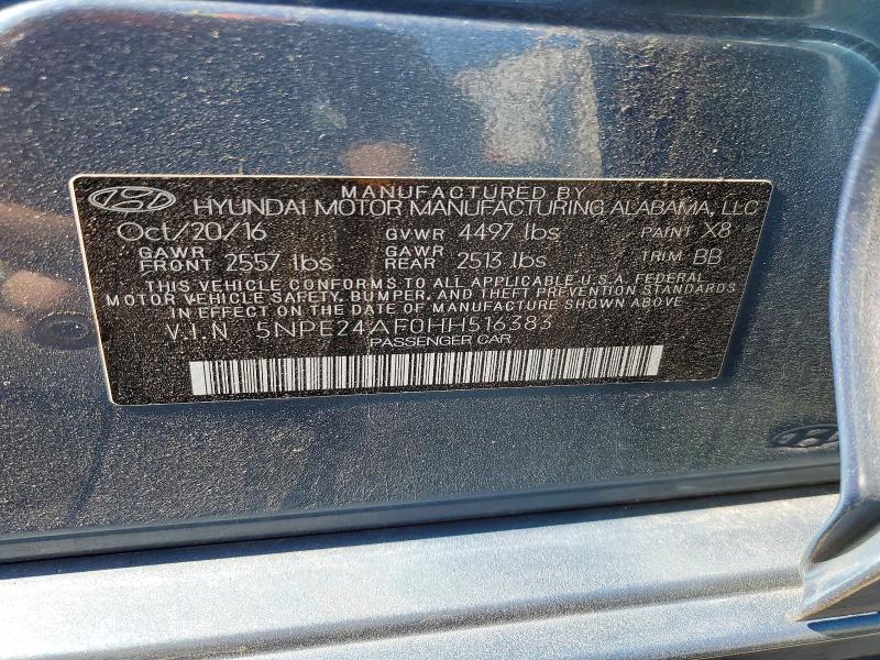 Продажа на аукционе авто 2017 Hyundai Sonata, vin: 5NPE24AF0HH516383, номер лота: 68779866