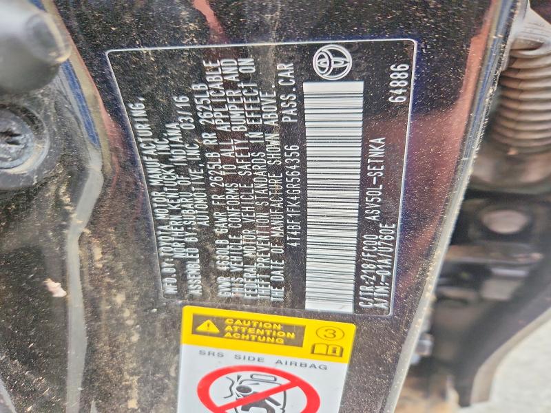 69895146 :رقم المزاد ، 4T4BF1FK4GR564356 vin ، 2016 Toyota Camry مزاد بيع