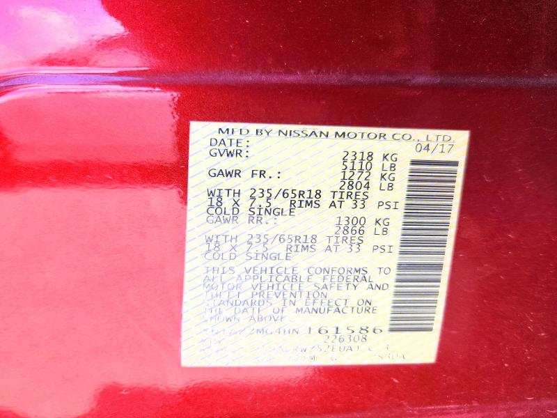 Aukcja sprzedaży 2017 Nissan Murano, vin: 5N1AZ2MG4HN161586, numer aukcji: 67366666
