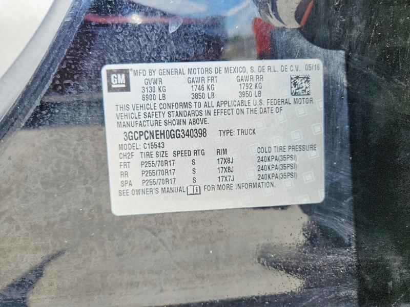 2016 Chevrolet Silverado მანქანა იყიდება აუქციონზე, vin: 3GCPCNEH0GG340398, აუქციონის ნომერი: 69132556
