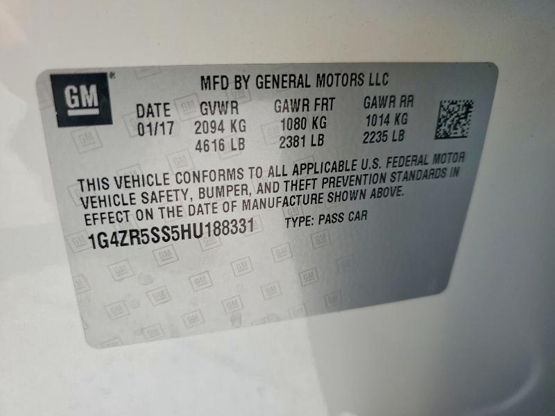 Aukcja sprzedaży 2017 Buick Lacrosse, vin: 1G4ZR5SS5HU188331, numer aukcji: 68702746