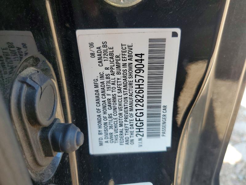 Продажа на аукционе авто 2006 Honda Civic, vin: 2HGFG12826H579044, номер лота: 69628706