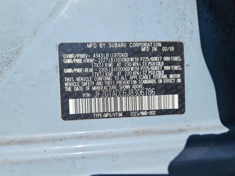 Продаж на аукціоні авто 2018 Subaru Crosstrek, vin: JF2GTACC6J8306786, номер лоту: 66853266