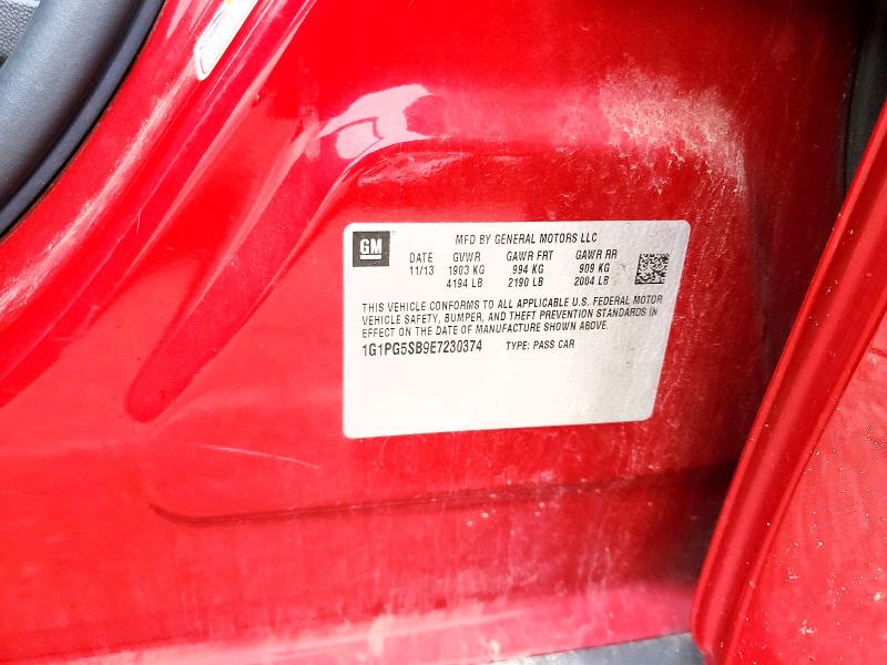 70044006 :رقم المزاد ، 1G1PG5SB9E7230374 vin ، 2014 Chevrolet Cruze مزاد بيع