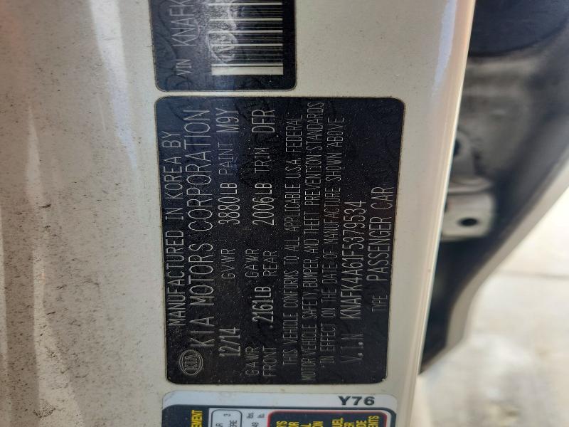 69844686 :رقم المزاد ، KNAFK4A61F5379534 vin ، 2015 Kia Forte مزاد بيع