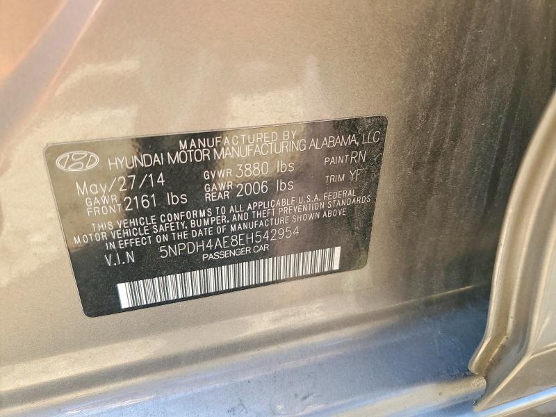 Продаж на аукціоні авто 2014 Hyundai Elantra, vin: 5NPDH4AE8EH542954, номер лоту: 66427306