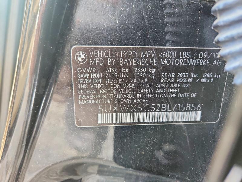 Продажа на аукционе авто 2011 Bmw X3, vin: 5UXWX5C52BL715856, номер лота: 70498346