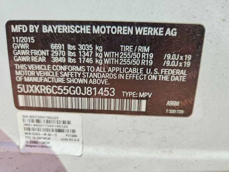 Aukcja sprzedaży 2016 Bmw X5, vin: 5UXKR6C55G0J81453, numer aukcji: 67240576