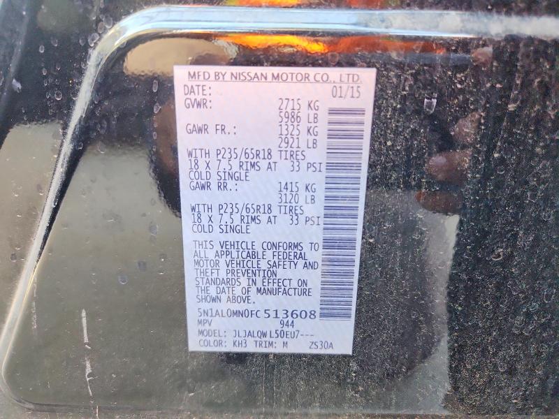 Продажа на аукционе авто 2015 Infiniti Qx60, vin: 5N1AL0MN0FC513608, номер лота: 68868486