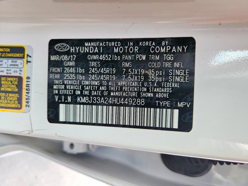 Продажа на аукционе авто 2017 Hyundai Tucson, vin: KM8J33A24HU449288, номер лота: 70420376