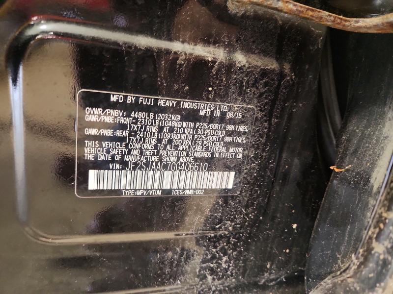 Продаж на аукціоні авто 2016 Subaru Forester, vin: JF2SJAAC7GG406610, номер лоту: 68898216