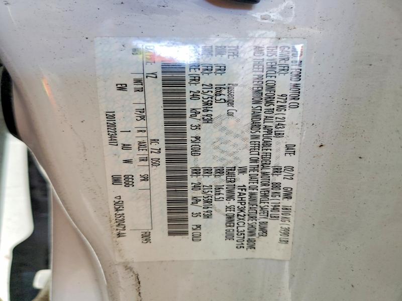 Aukcja sprzedaży 2012 Ford Focus, vin: 1FAHP3K2XCL357015        , numer aukcji: 68837136