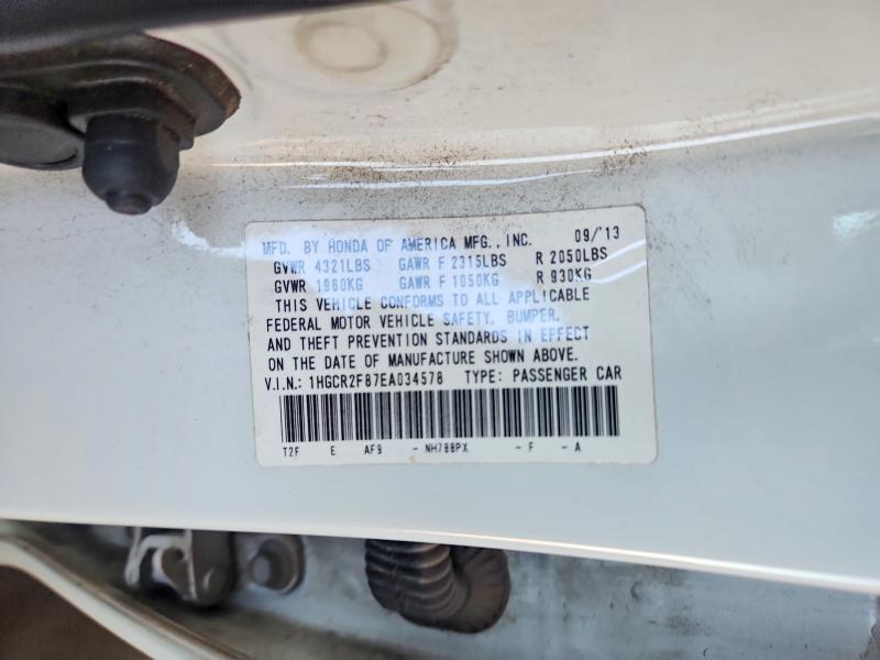 Продажа на аукционе авто 2014 Honda Accord, vin: 1HGCR2F87EA034578, номер лота: 70527916