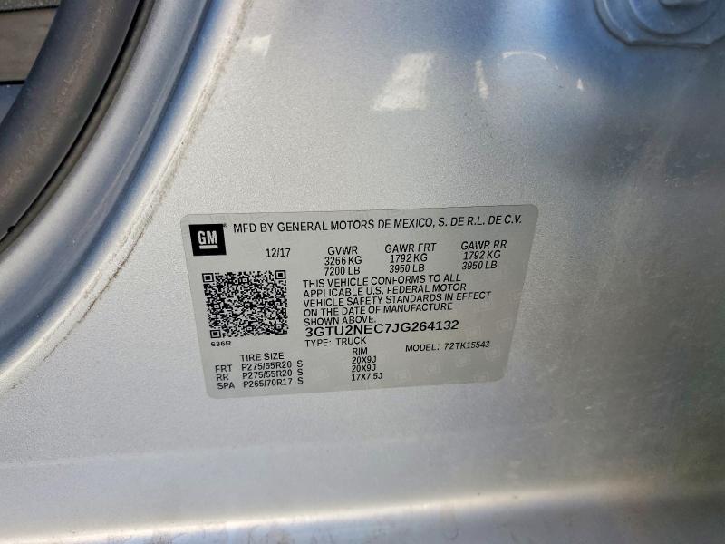 Aukcja sprzedaży 2018 Gmc Sierra, vin: 3GTU2NEC7JG264132, numer aukcji: 68411036