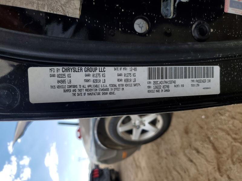 70355946 :رقم المزاد ، 2B3CJ4DV7AH159748 vin ، 2010 Dodge Challenger مزاد بيع