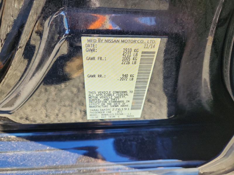 Продаж на аукціоні авто 2015 Nissan Altima, vin: 1N4AL3AP2FC226191, номер лоту: 70880376
