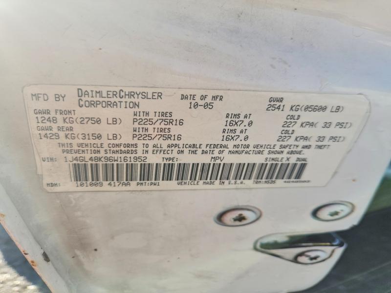 67316436 :رقم المزاد ، 1J4GL48K96W161952 vin ، 2006 Jeep Liberty مزاد بيع