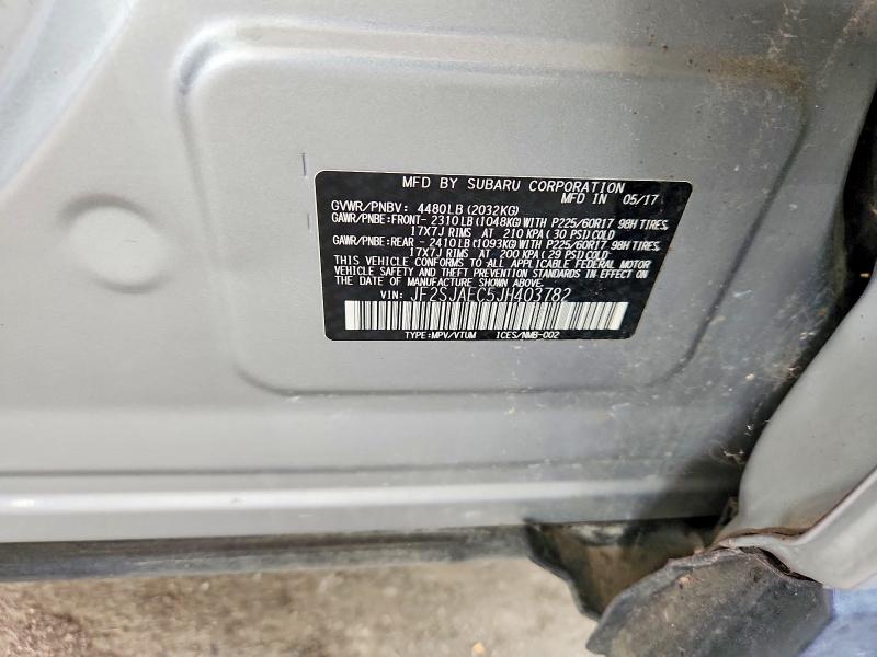 Продаж на аукціоні авто 2018 Subaru Forester, vin: JF2SJAEC5JH403782, номер лоту: 68887096