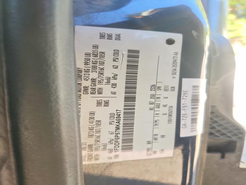 Продаж на аукціоні авто 2021 Ford Transit, vin: 1FDDF6P87MKA69417, номер лоту: 67938206