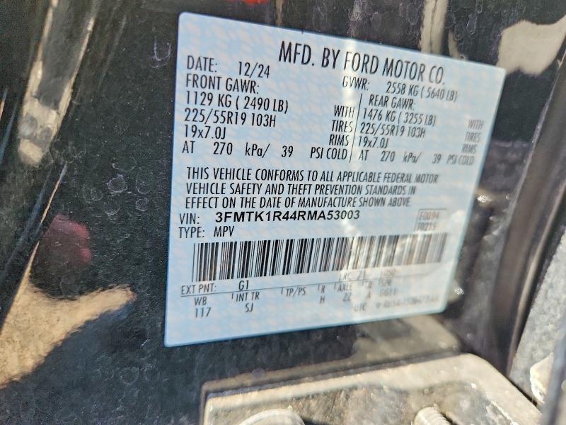 Продаж на аукціоні авто 2024 Ford Mustang Mach-e, vin: 3FMTK1R44RMA53003, номер лоту: 69180876