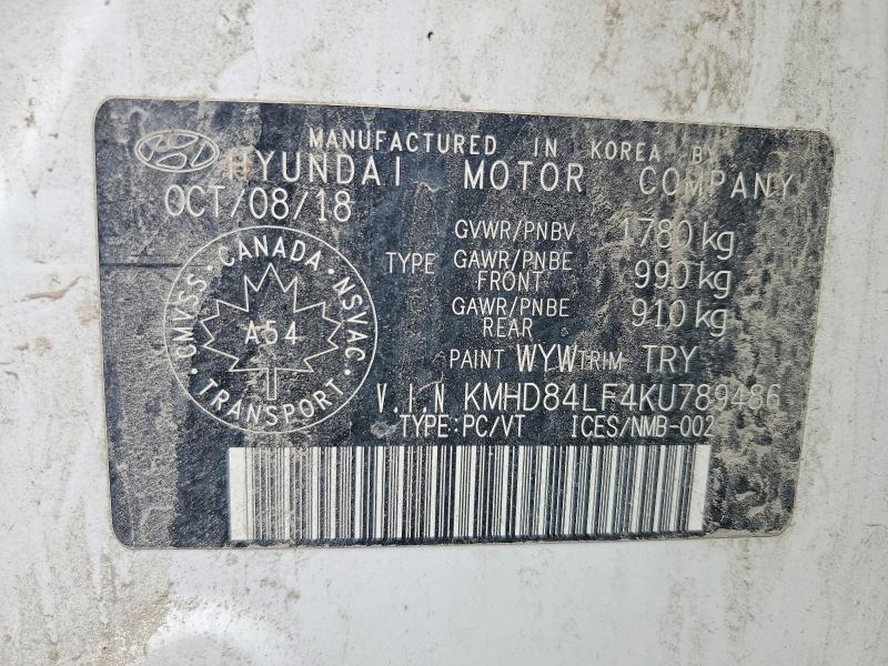 Продажа на аукционе авто 2019 Hyundai Elantra, vin: KMHD84LF4KU789486, номер лота: 68229756