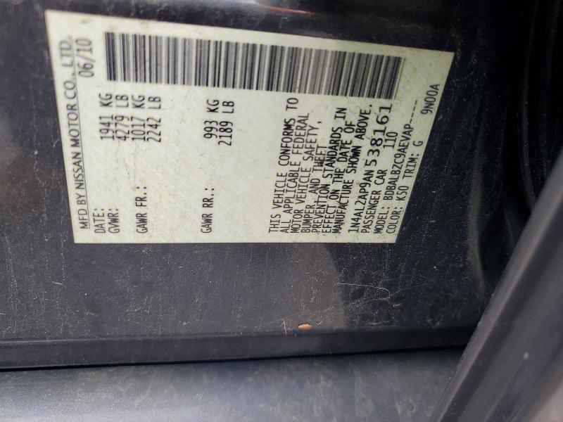 Продаж на аукціоні авто 2010 Nissan Altima, vin: 1N4AL2AP9AN538161, номер лоту: 68586856