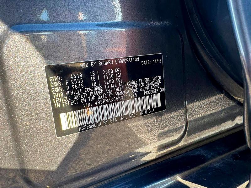 Продажа на аукционе авто 2019 Subaru Legacy, vin: 4S3BNAN65K3017245        , номер лота: 69371826