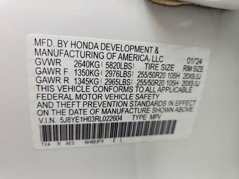 Продажа на аукционе авто 2024 Acura Mdx, vin: 5J8YE1H03RL022604, номер лота: 71227866