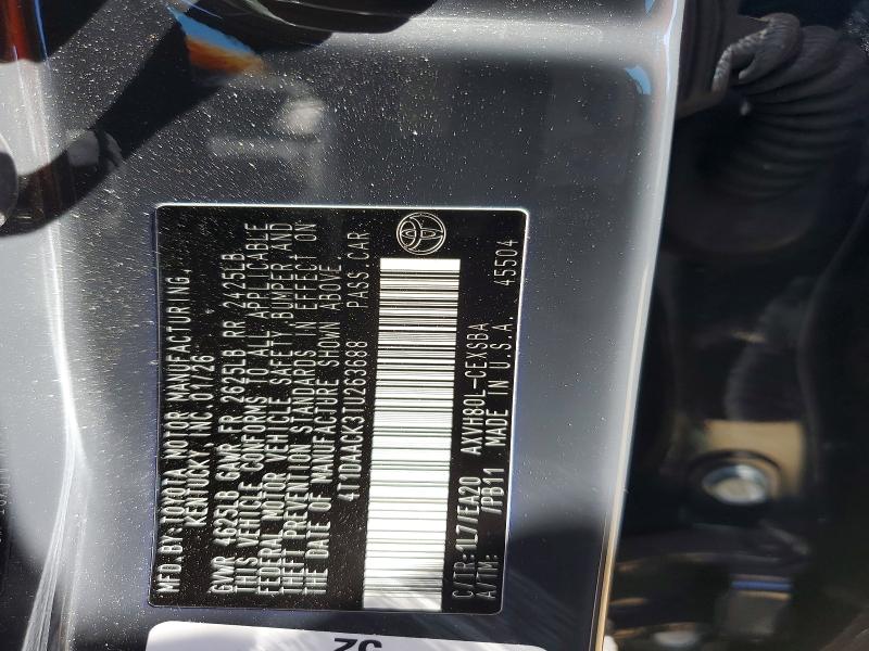 2026 Toyota Camry მანქანა იყიდება აუქციონზე, vin: 4T1DAACK3TU263688, აუქციონის ნომერი: 67208056