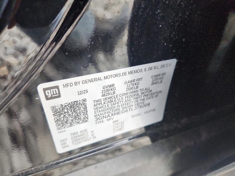 69318466 :رقم المزاد ، 3GNAXHEG6TL376009 vin ، 2026 Chevrolet Equinox مزاد بيع