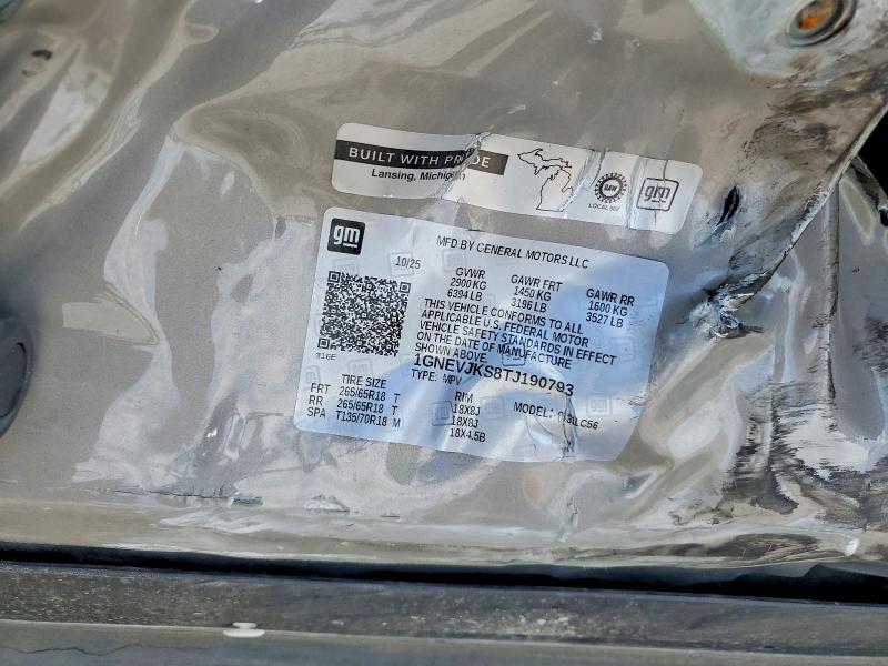 67994016 :رقم المزاد ، 1GNEVJKS8TJ190793 vin ، 2026 Chevrolet Traverse مزاد بيع